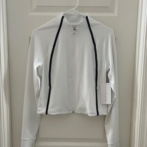 Athleta Women's White Salutation Crop Jacket NWT